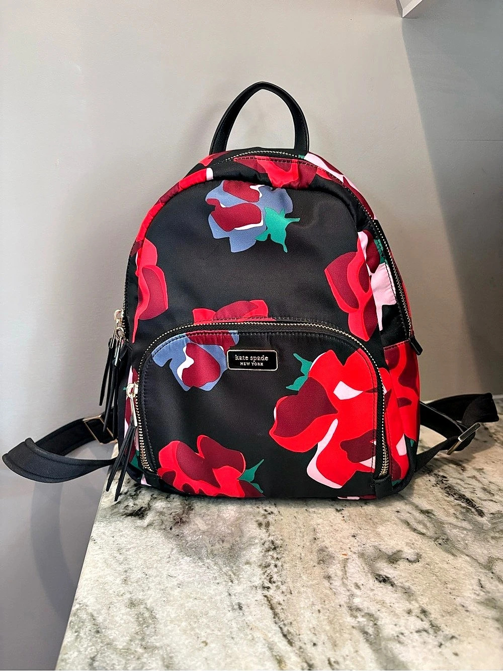 Kate Spade Bold Roses Medium Backpack
